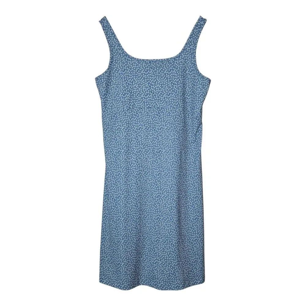 Columbia PFG Dress Womens Large Blue Geo Print Omni-Freeze Cooling/ Summer